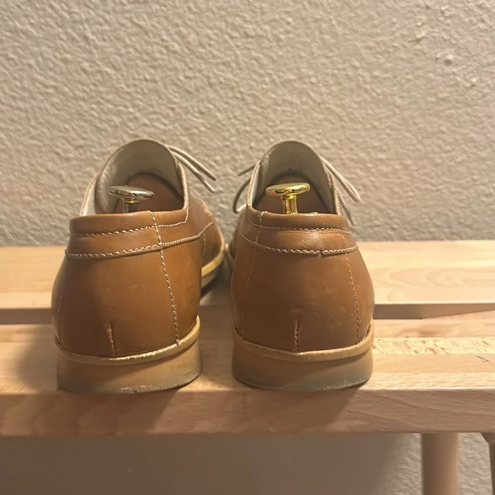 Zegna sport caramel brown boat shoes